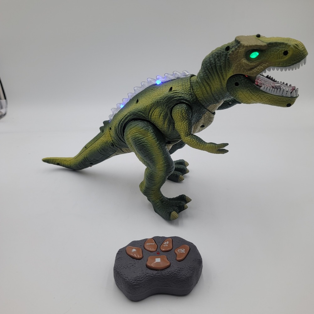 Remote Control Walking T-Rex Dinosaur Toy with Lights Sounds and Dance Mode‎